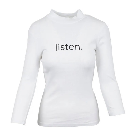 DAYDREAM NATION | ✨NEW✨ Listen Fashion Top in White - Picture 4 of 5